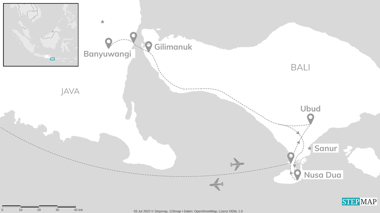 Bali and Java: Volcano hike and glamping adventure