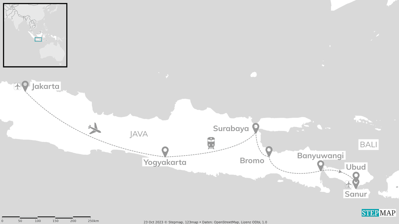 From Java to Bali: Volcano views and the Jungle Swing