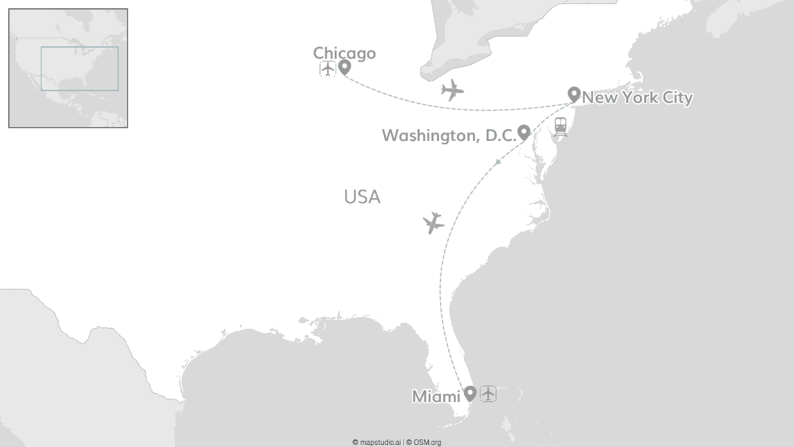 USA city-hopping: Midwest meets East Coast icons