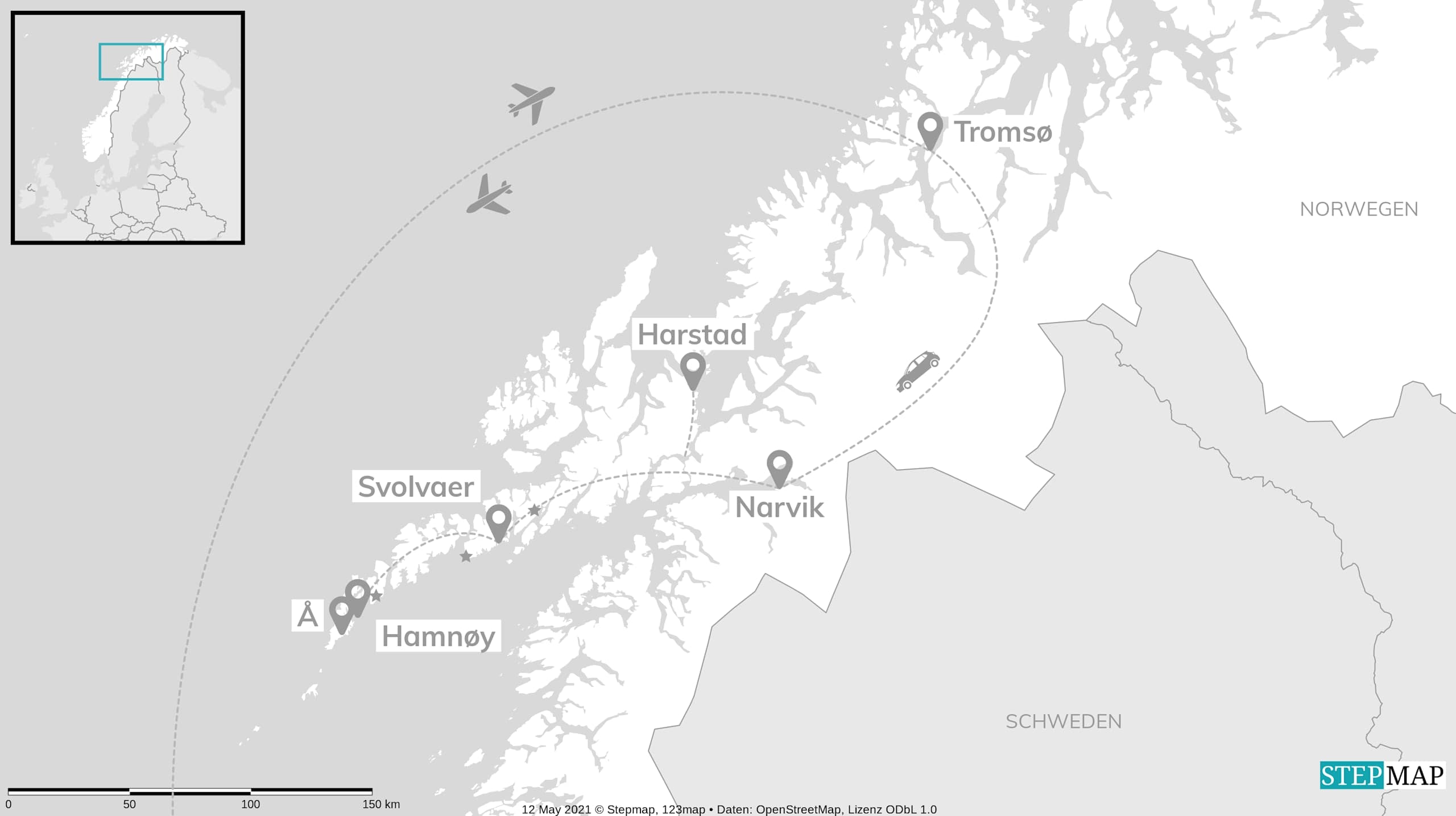 Abenteuer Lofoten: Roadtrip zu roten Fischerhäuschen